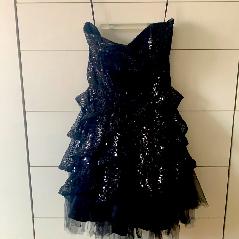 Betsey Johnson sequin strapless dress